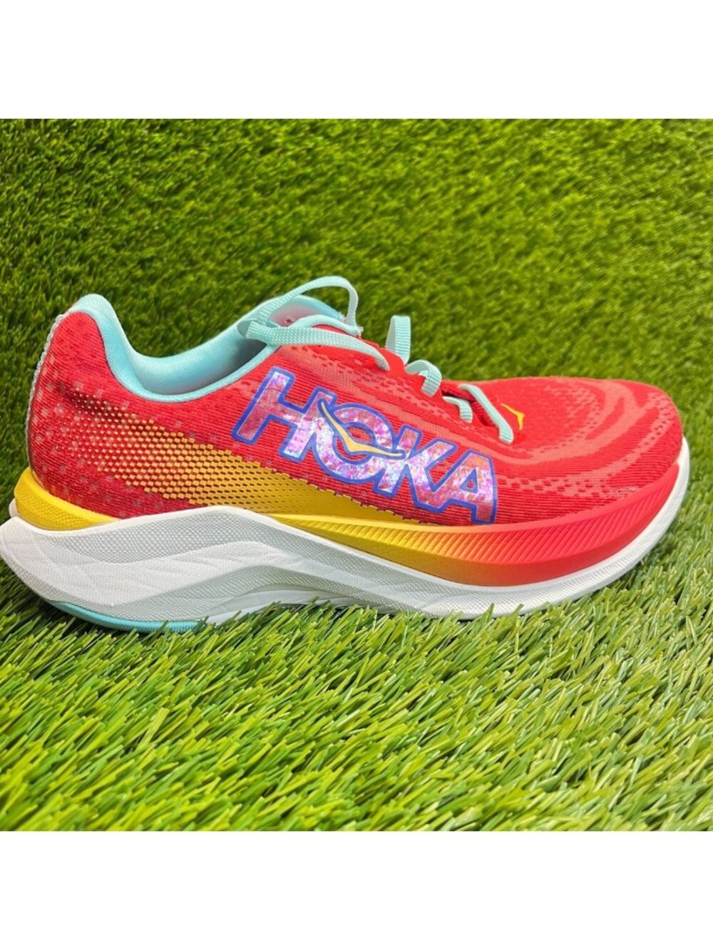 Hoka One One Mach X Cerise Cloudless Red Womens Size 7 Running Shoes Sneakers